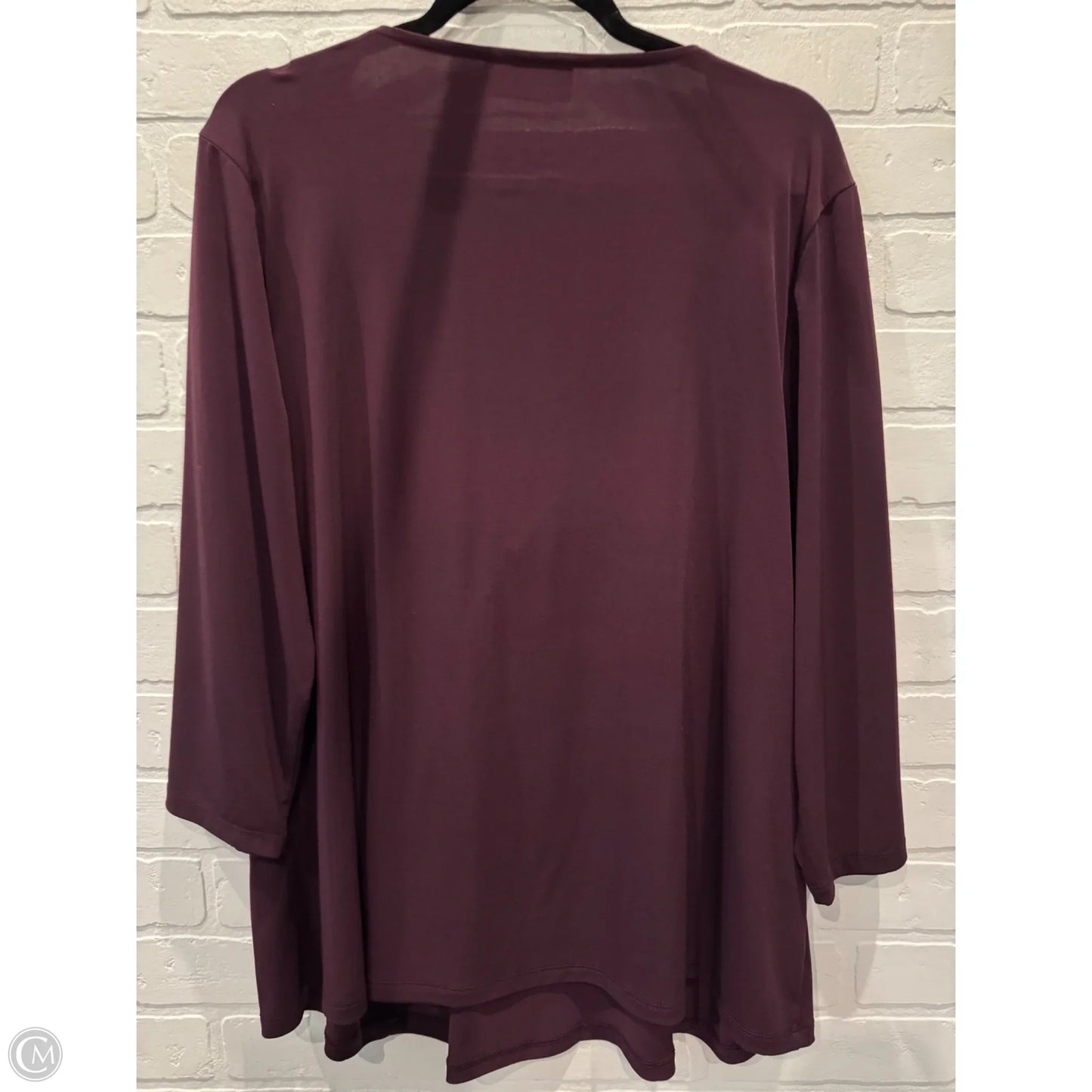 Top 3/4 Sleeve By Lane Bryant In Purple, Size: 1x