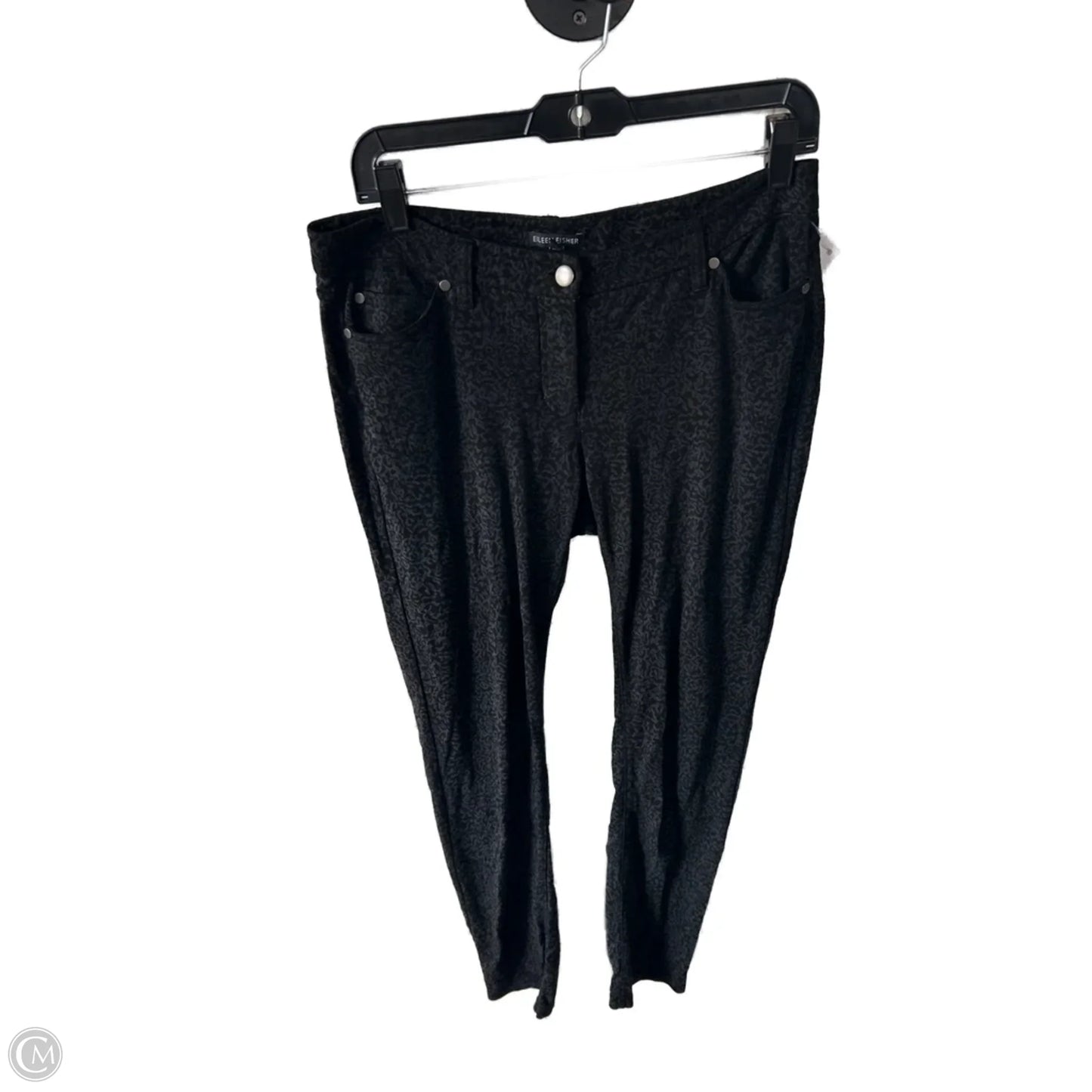 Pants Other By Eileen Fisher In Black & Grey, Size: 10