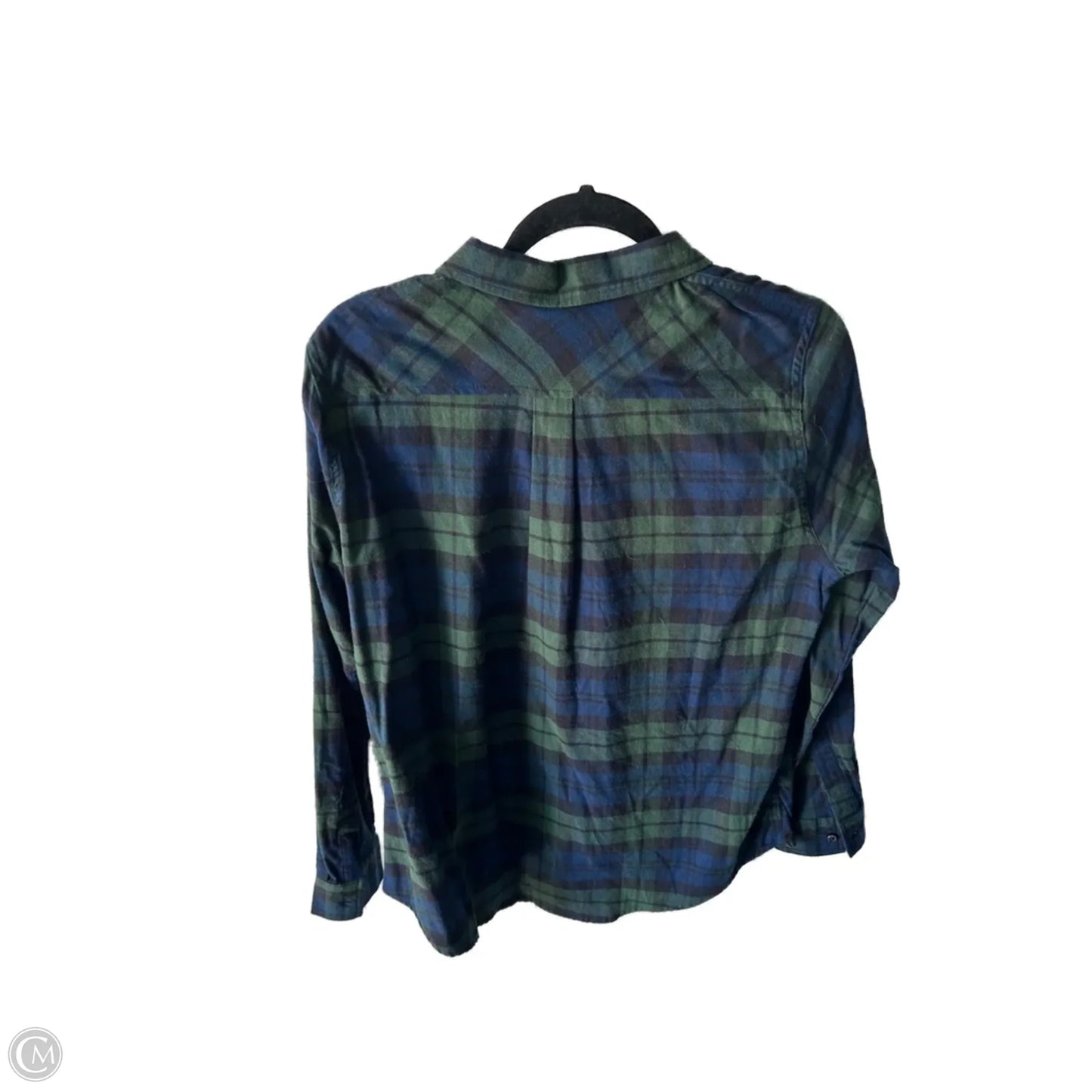 Top Long Sleeve By Weatherproof In Blue & Green, Size: L