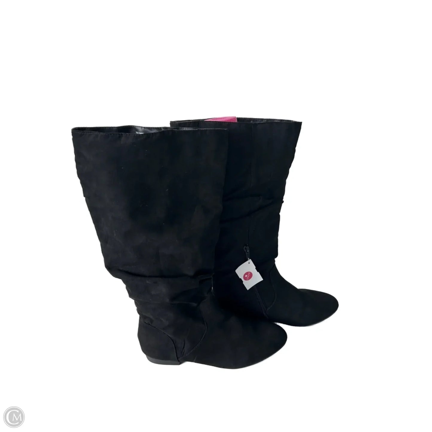 Boots Knee Flats By So In Black, Size: 9