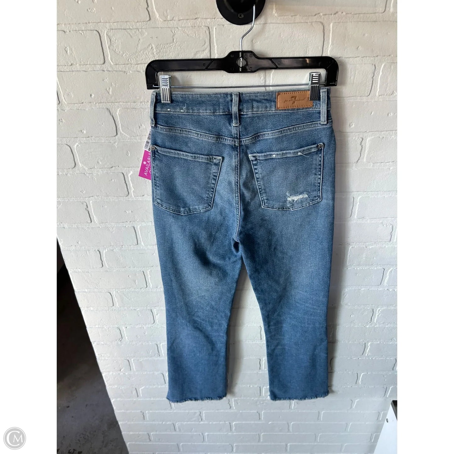 Jeans Straight By 7 For All Mankind In Blue Denim, Size: 4