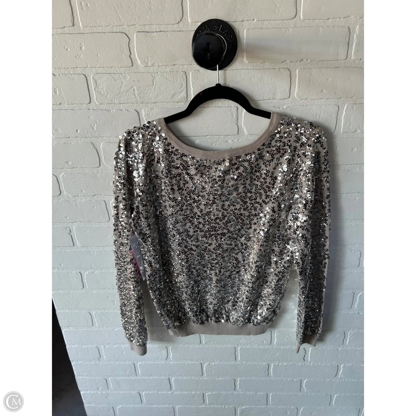 Sweater By H&m In Silver & Tan, Size: S
