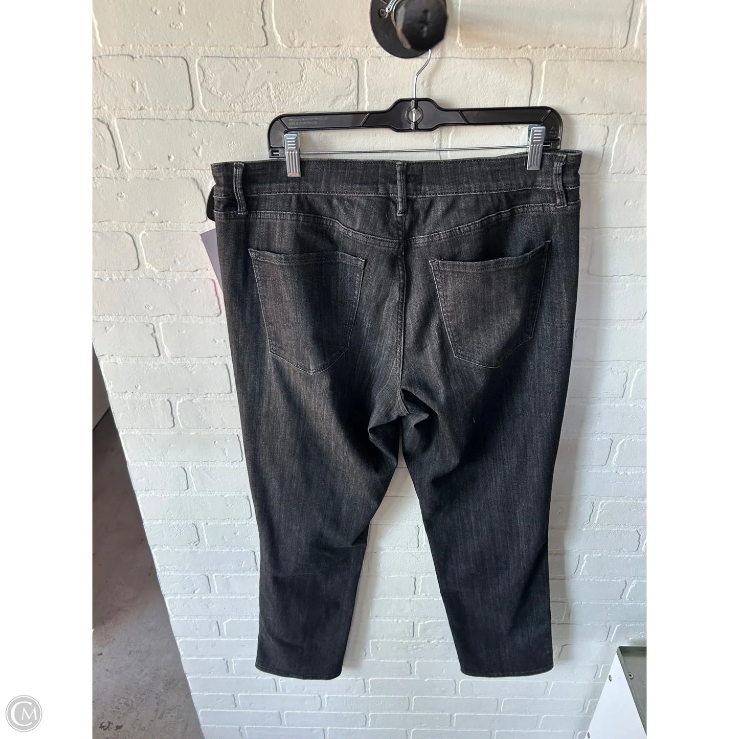 Jeans Straight By White House Black Market In Black Denim, Size: 14