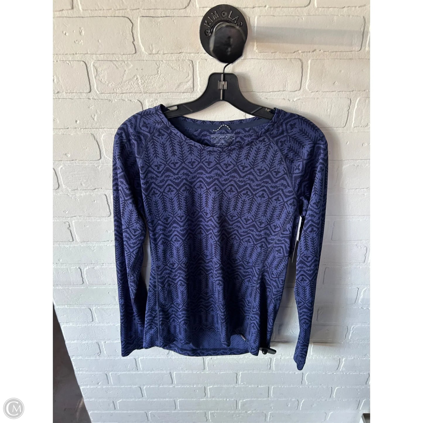 Athletic Top Long Sleeve Crewneck By Patagonia In Blue, Size: M