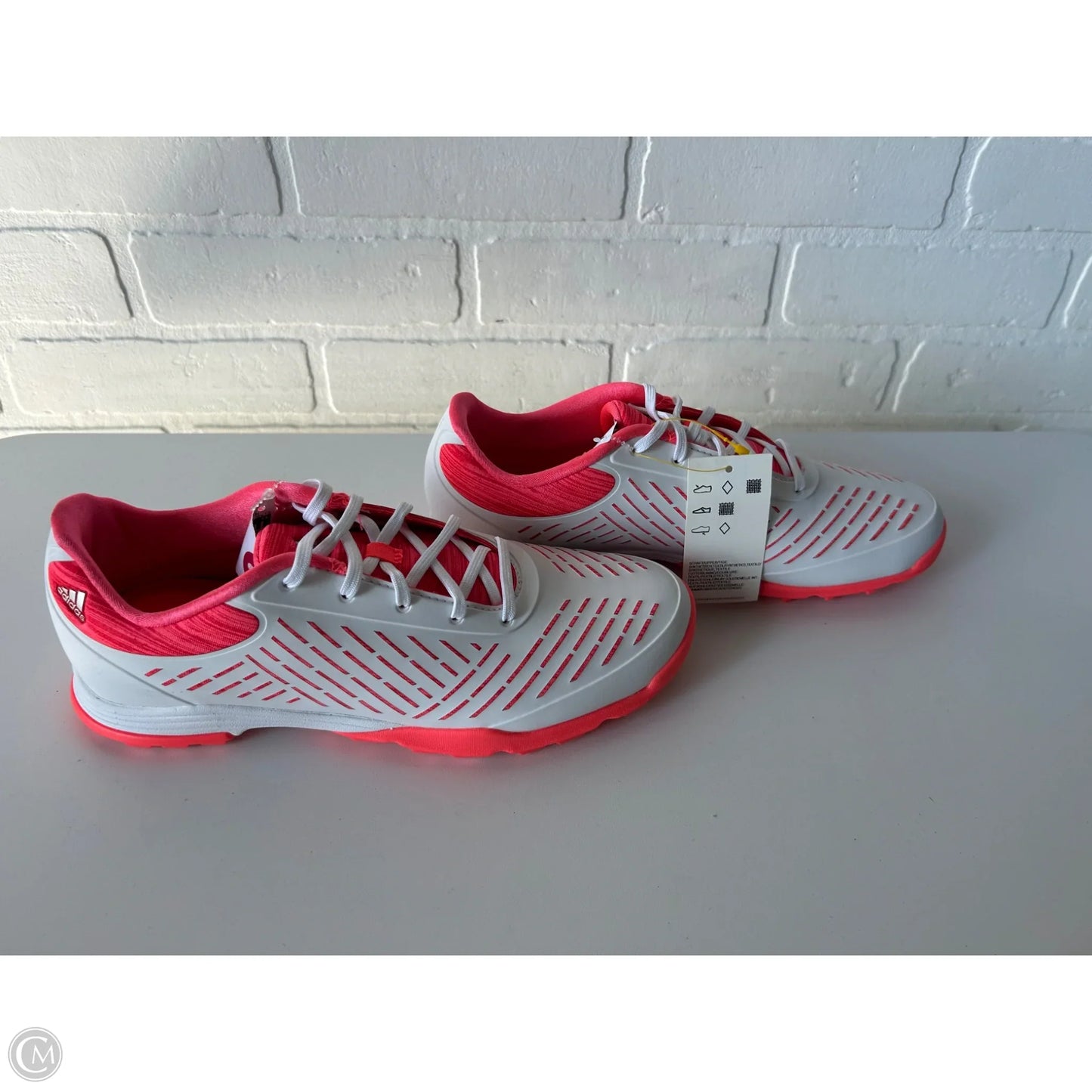 Shoes Athletic By Adidas In Pink & White, Size: 8