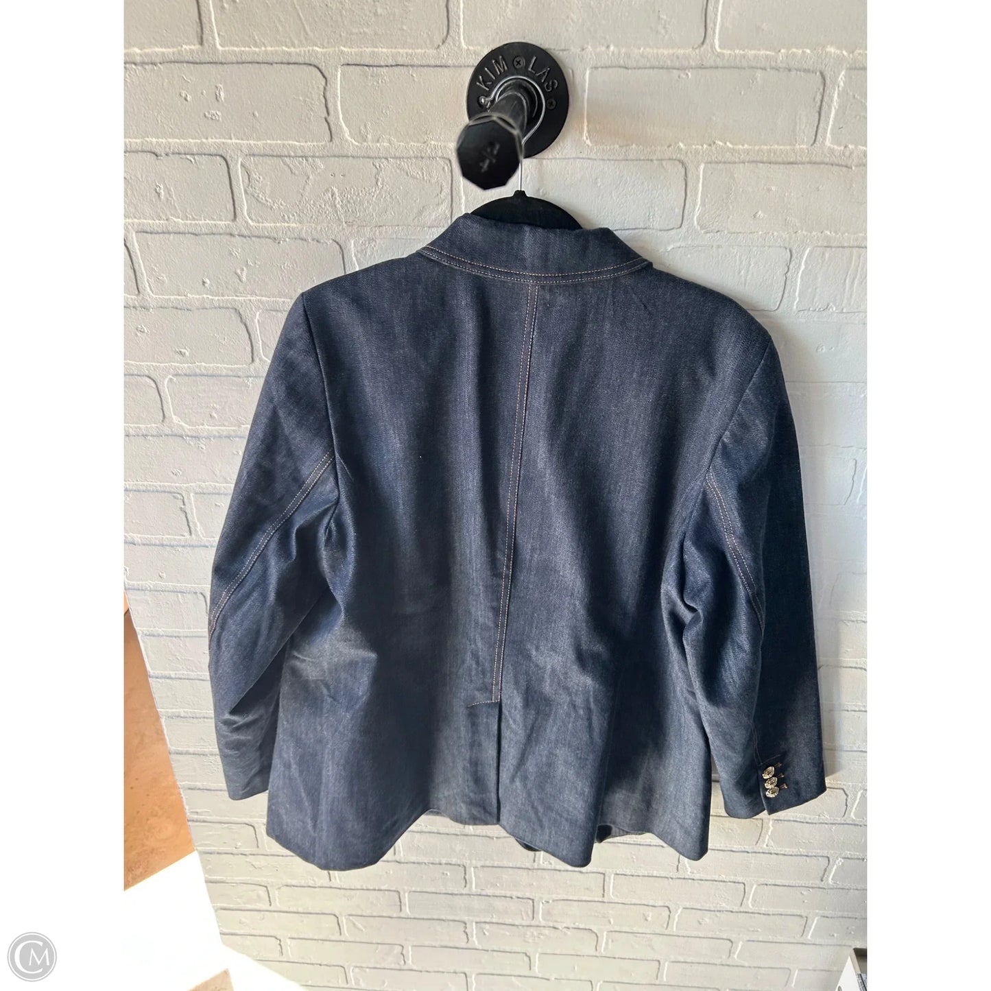 Blazer By Talbots In Blue Denim, Size: Xl