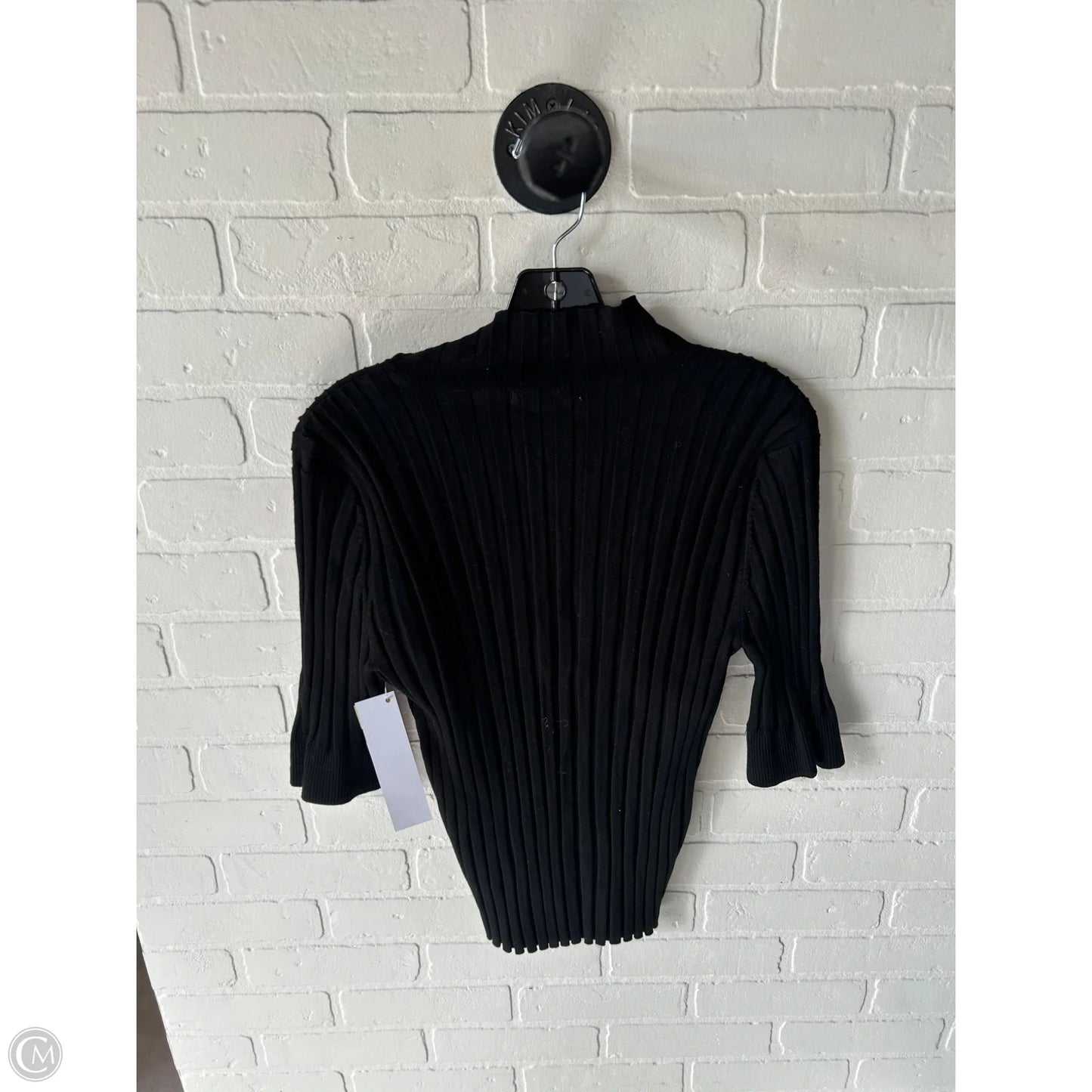 Sweater Cardigan By Belldini In Black & Silver, Size: L