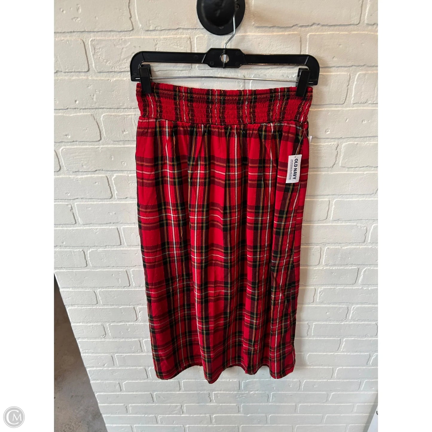 Skirt Midi By Old Navy In Black & Red, Size: 6