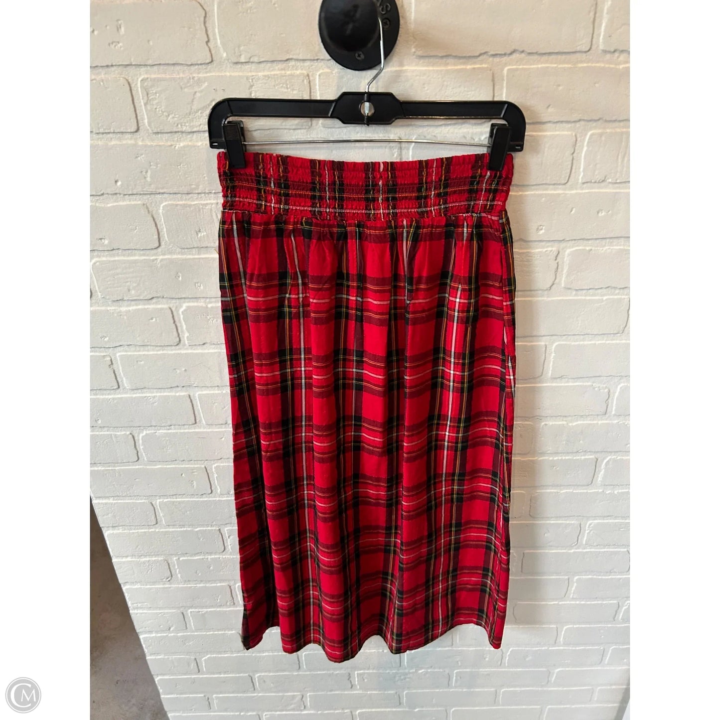 Skirt Midi By Old Navy In Black & Red, Size: 6