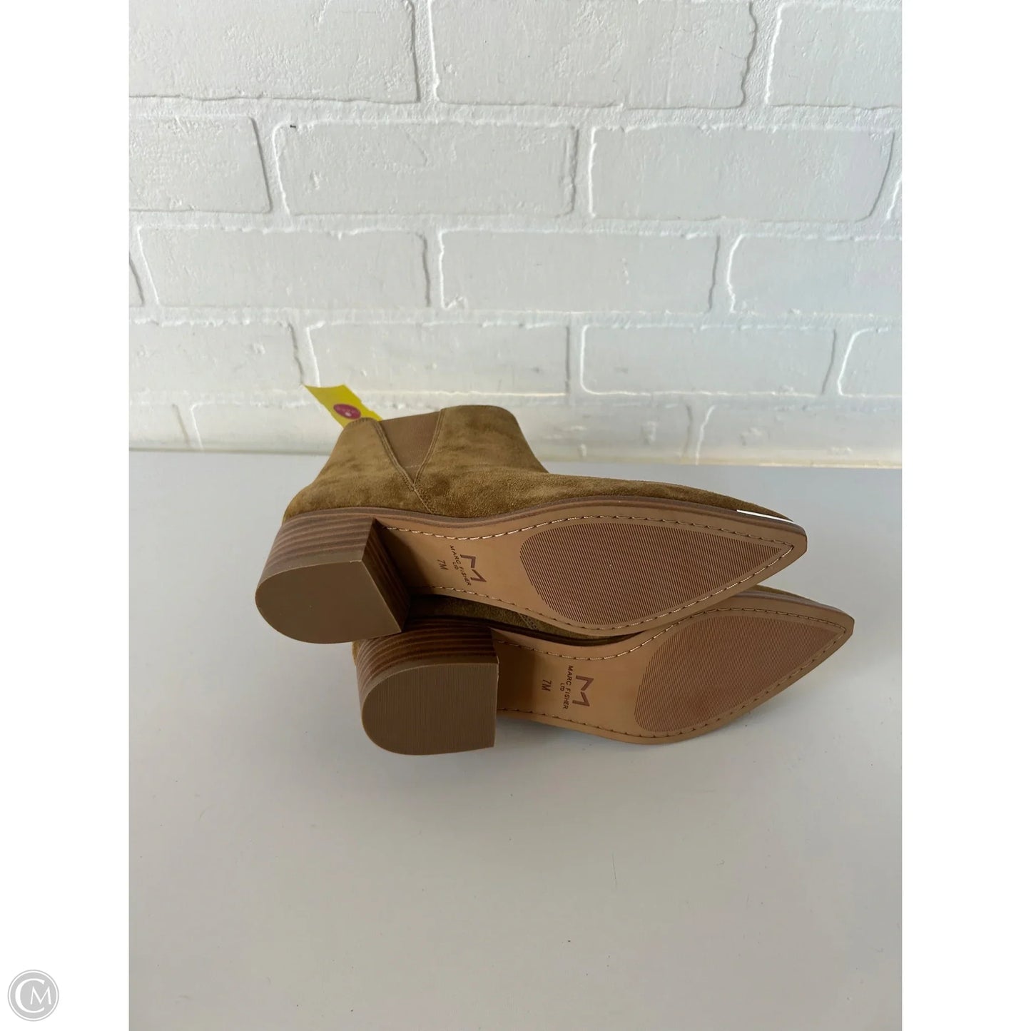 Boots Ankle Heels By Marc Fisher In Brown, Size: 7