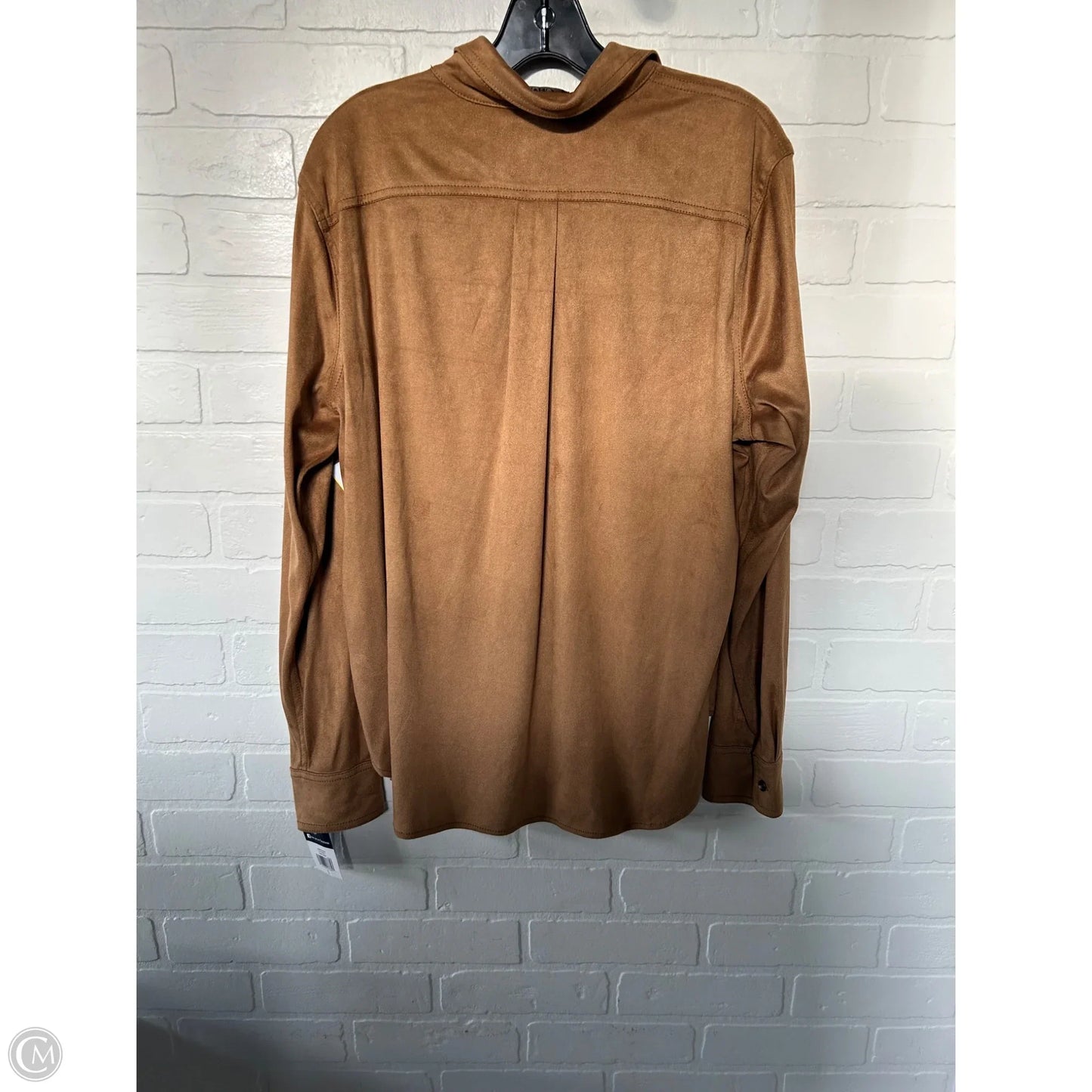 Top Long Sleeve By Chaps In Brown, Size: L