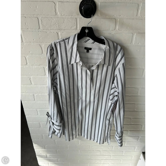 Tunic Long Sleeve By Talbots In Black & White, Size: 2x