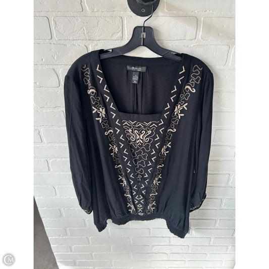 Top Long Sleeve By Style And Co Collection Women In Black & Brown, Size: 1x