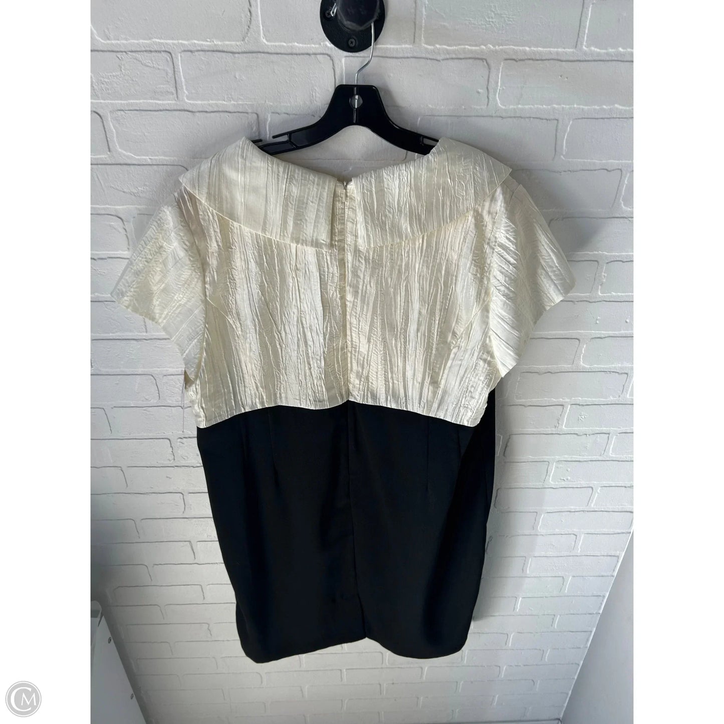 Dress Party Midi By Clothes Mentor In Black & Cream, Size: L