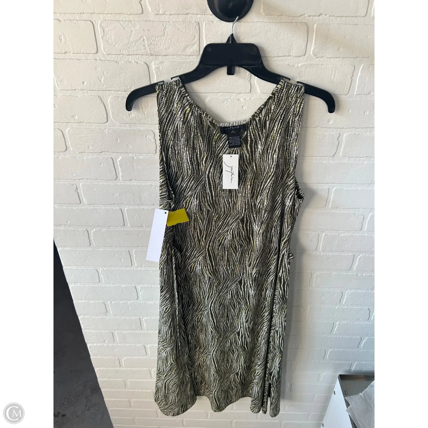 Dress Work By Josephine Chaus In Green & White, Size: L