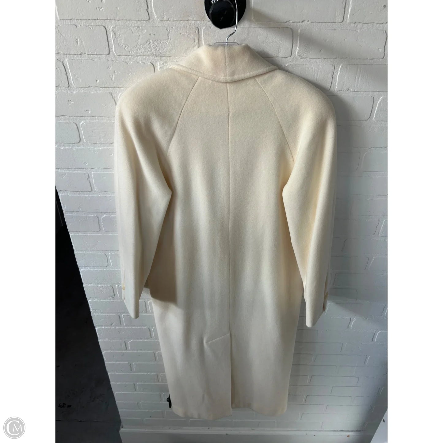 Coat Wool By Casual Corner In Cream, Size: M