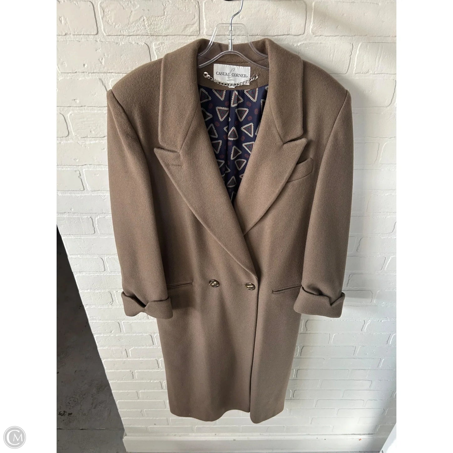 Coat Wool By Casual Corner In Brown, Size: M