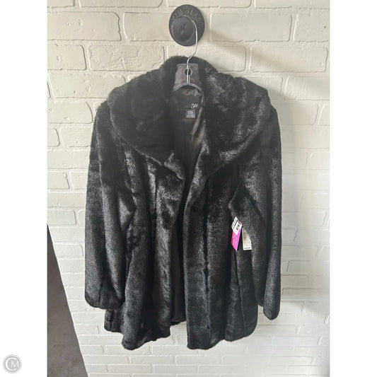 Coat Faux Fur & Sherpa By East 5th In Black, Size: L