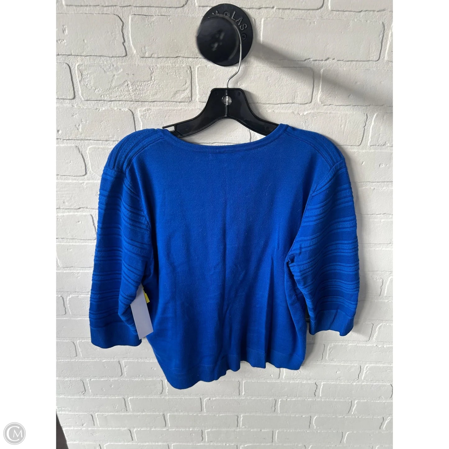 Sweater Cardigan By Cable And Gauge In Blue, Size: Xl