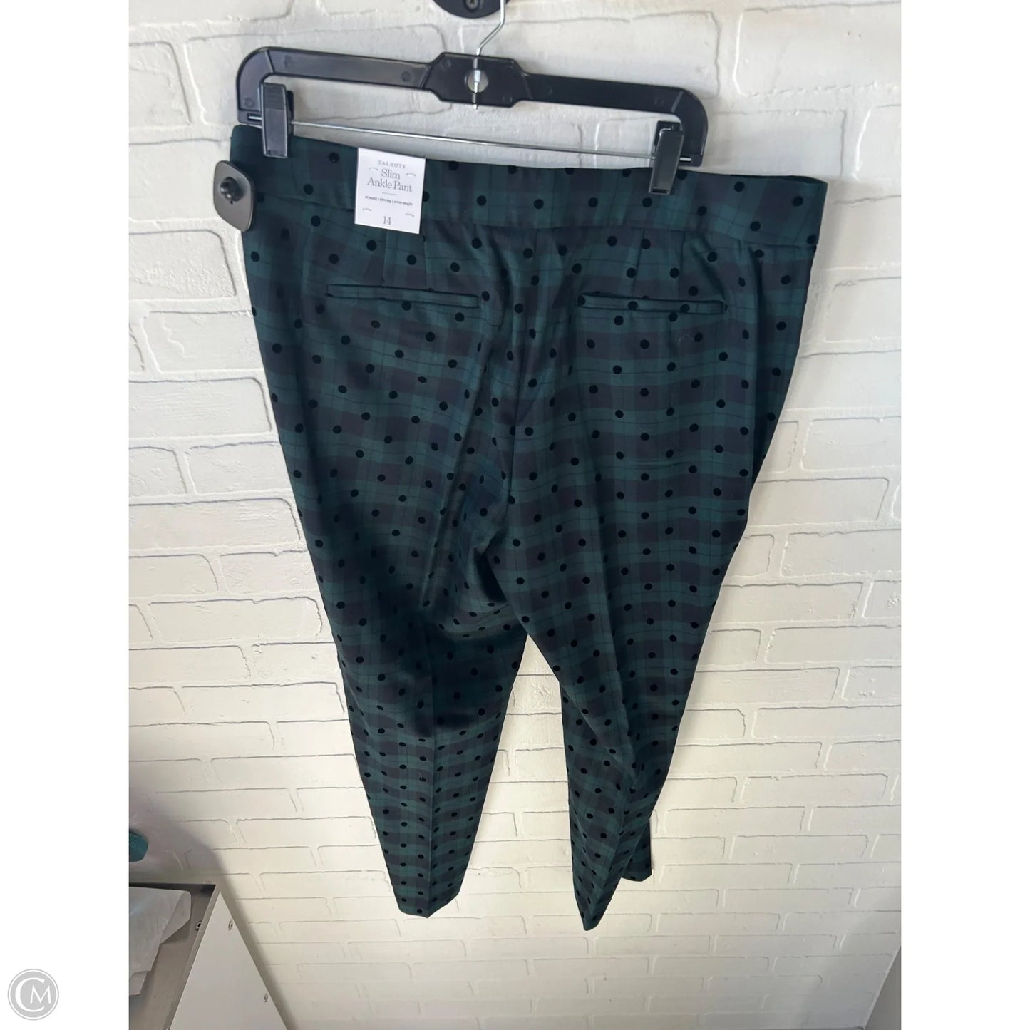 Pants Dress By Talbots In Black & Green, Size: 14