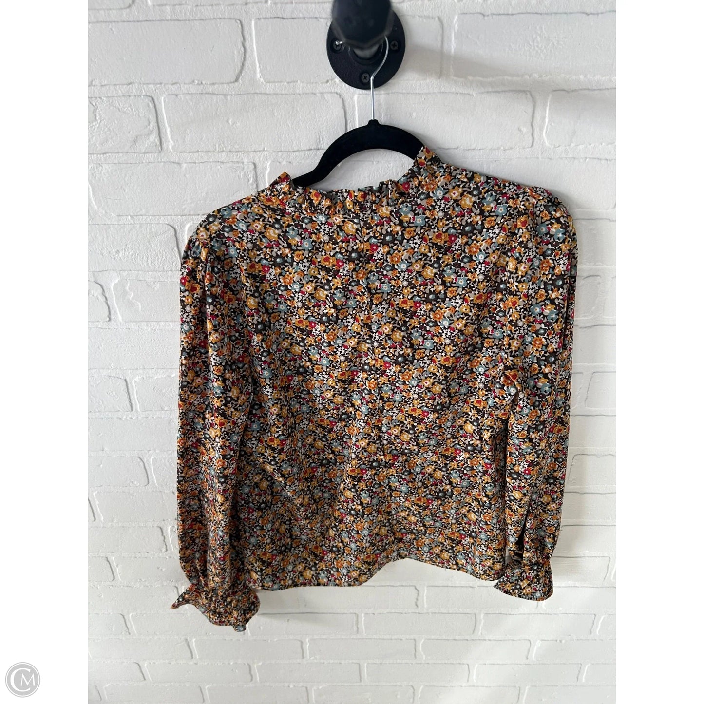 Top Long Sleeve By Cupshe In Brown & Orange, Size: S
