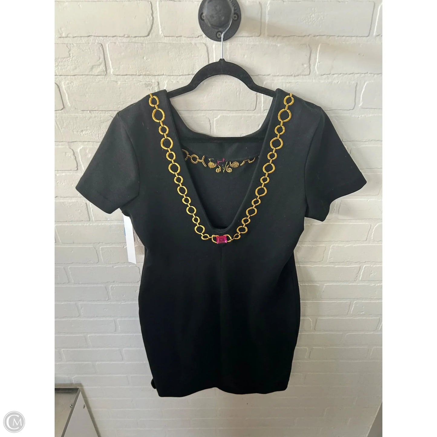 Dress Party Short By Cmc In Black & Gold, Size: L