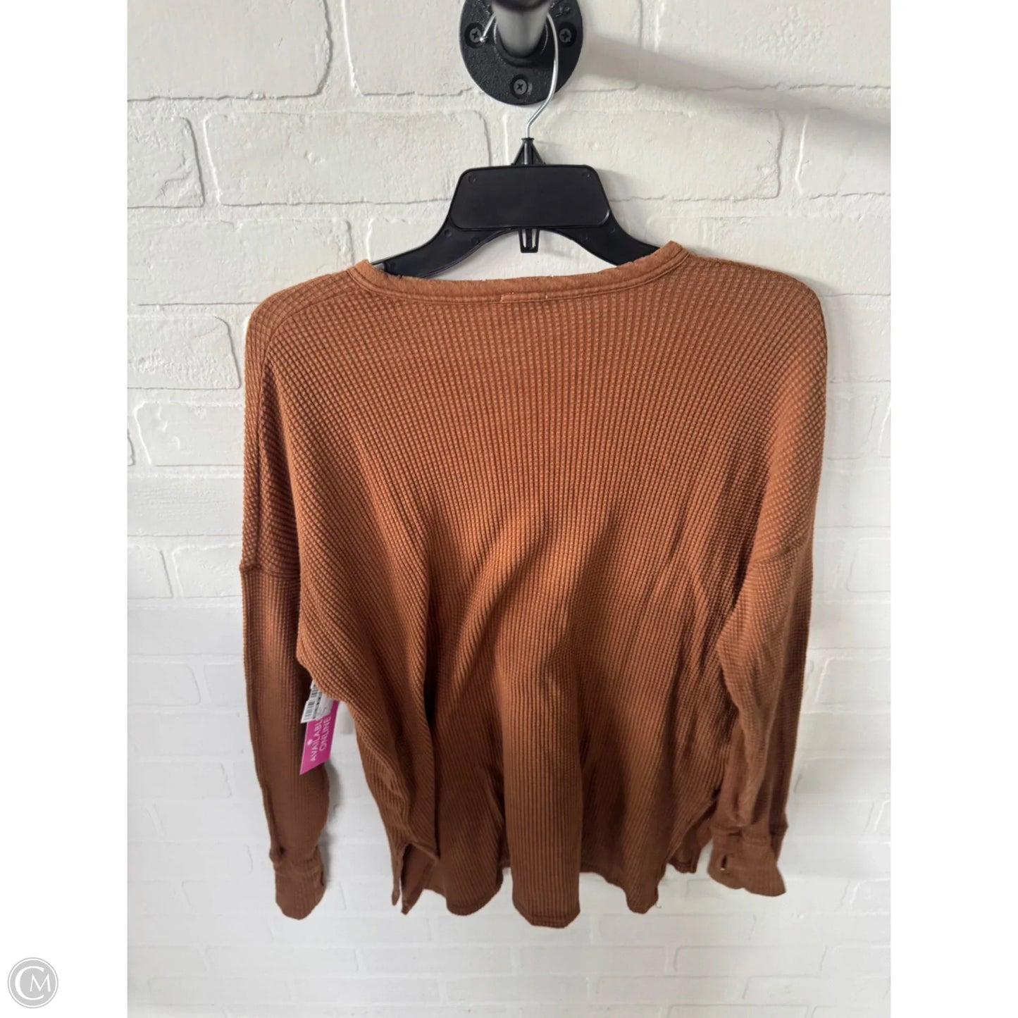 Top Long Sleeve By Offline By Aerie In Brown, Size: M