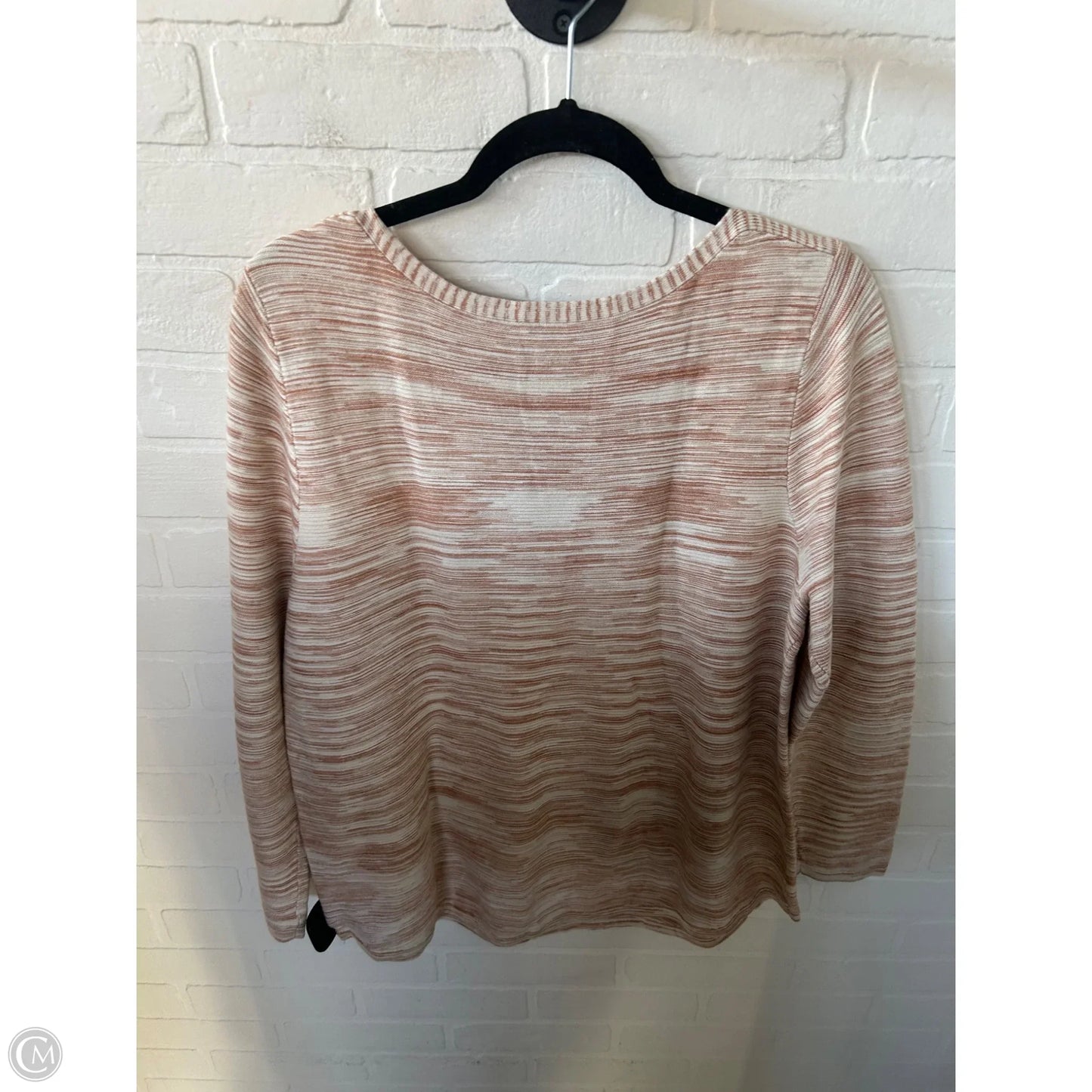 Sweater By Chicos In Tan & White, Size: Xl