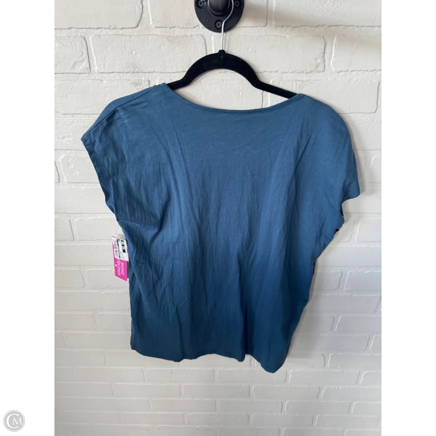 Top Short Sleeve Basic By Clothes Mentor In Blue & Orange, Size: L
