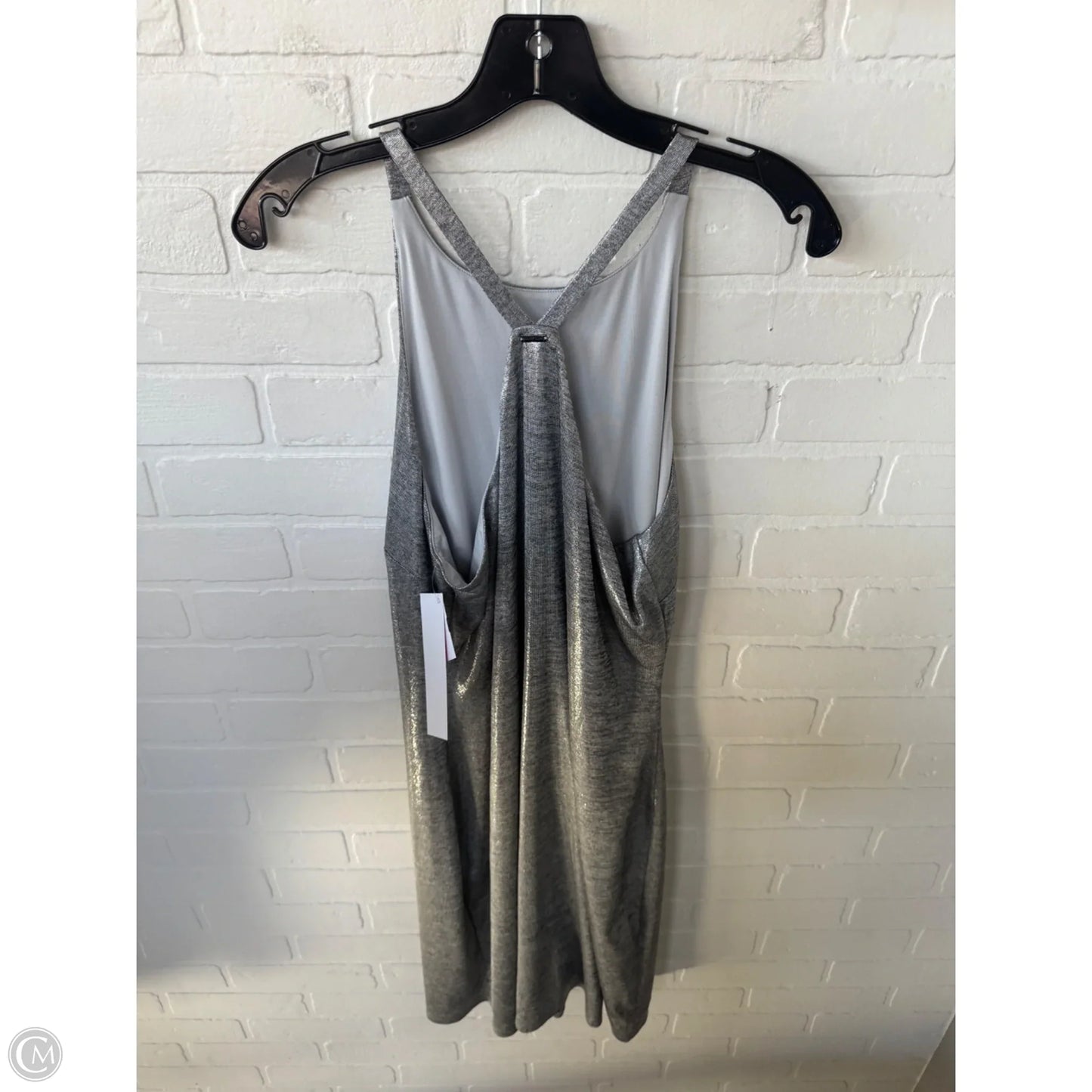 Dress Party Midi By White House Black Market In Silver, Size: L