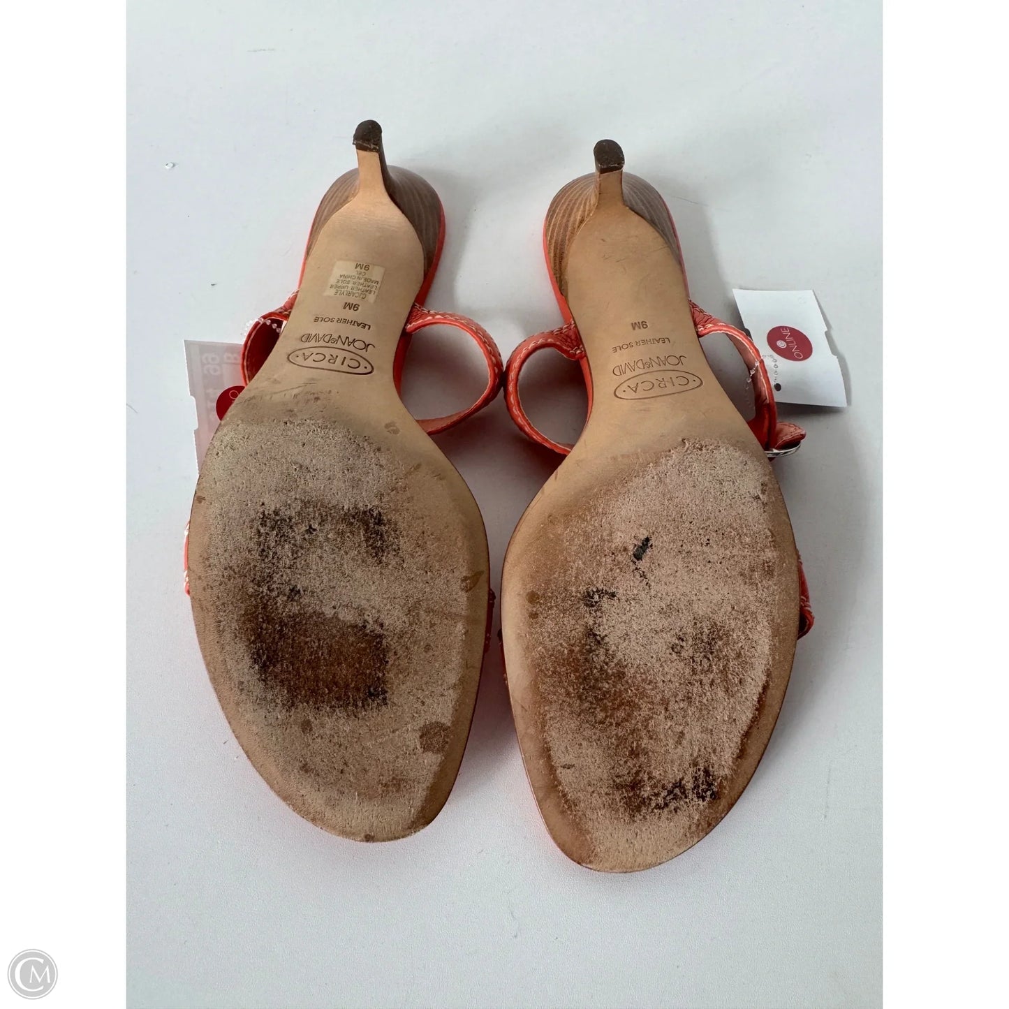 Sandals Heels Kitten By Circa Joan And David In Orange, Size: 9