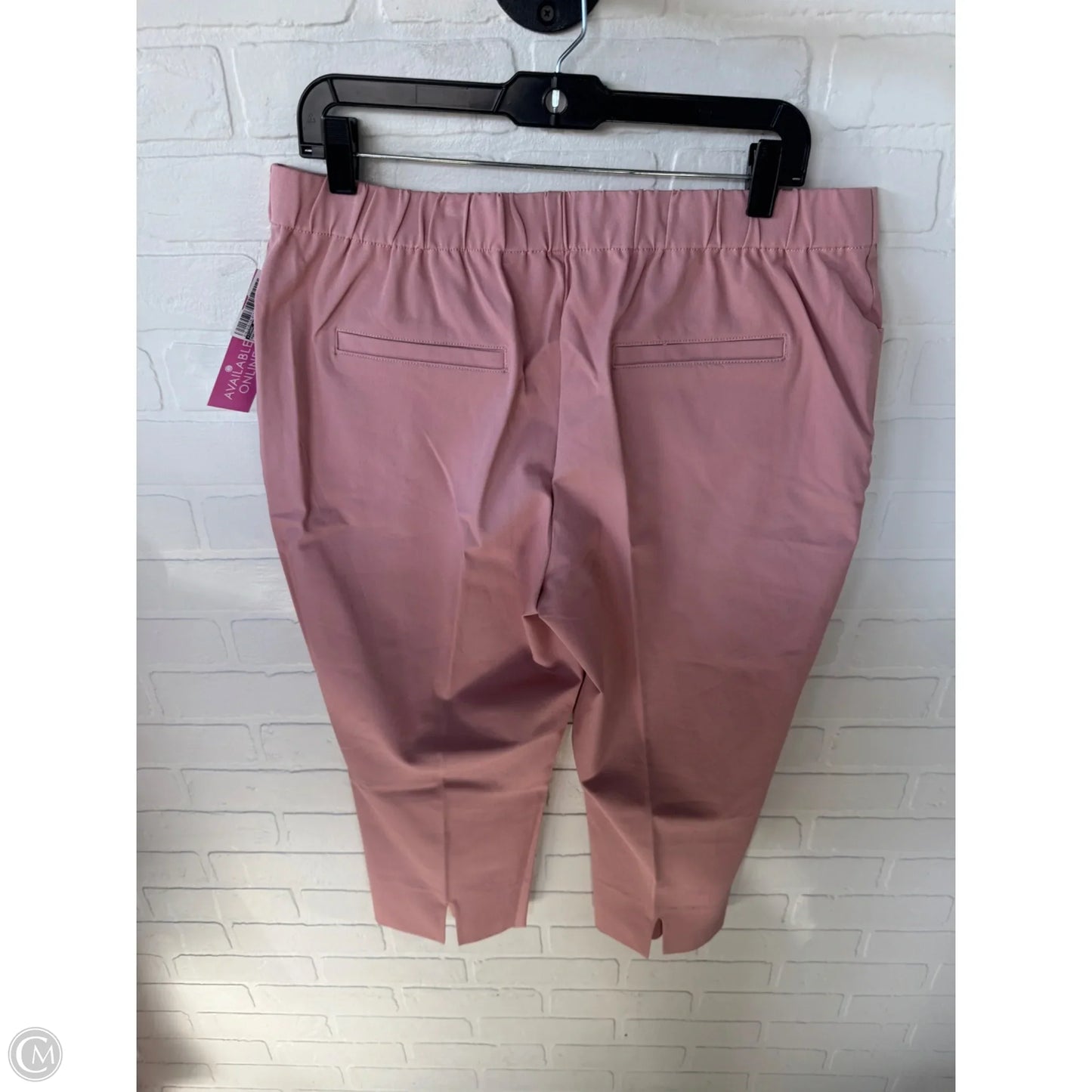 Pants Cropped By Isaac Mizrahi Live Qvc In Pink, Size: 16