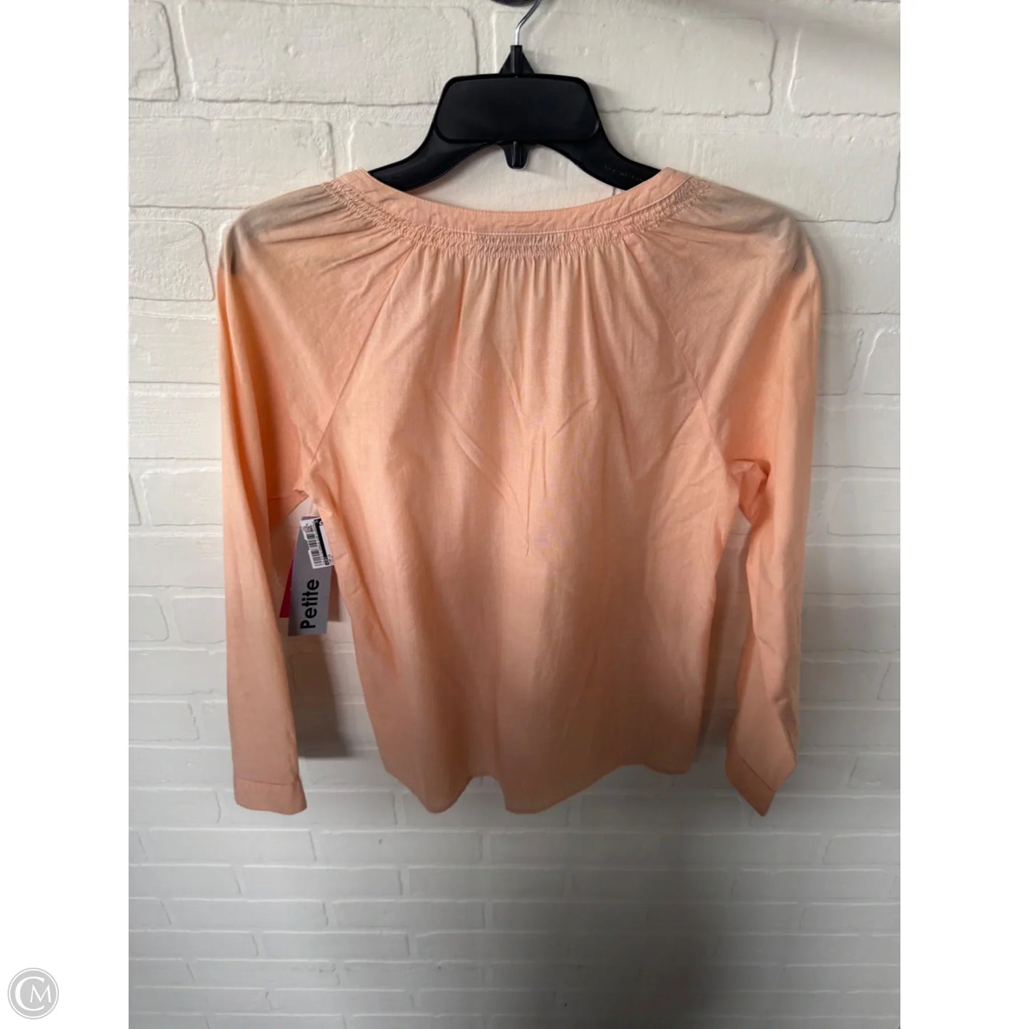 Top Long Sleeve By Loft In Peach, Size: Xsp