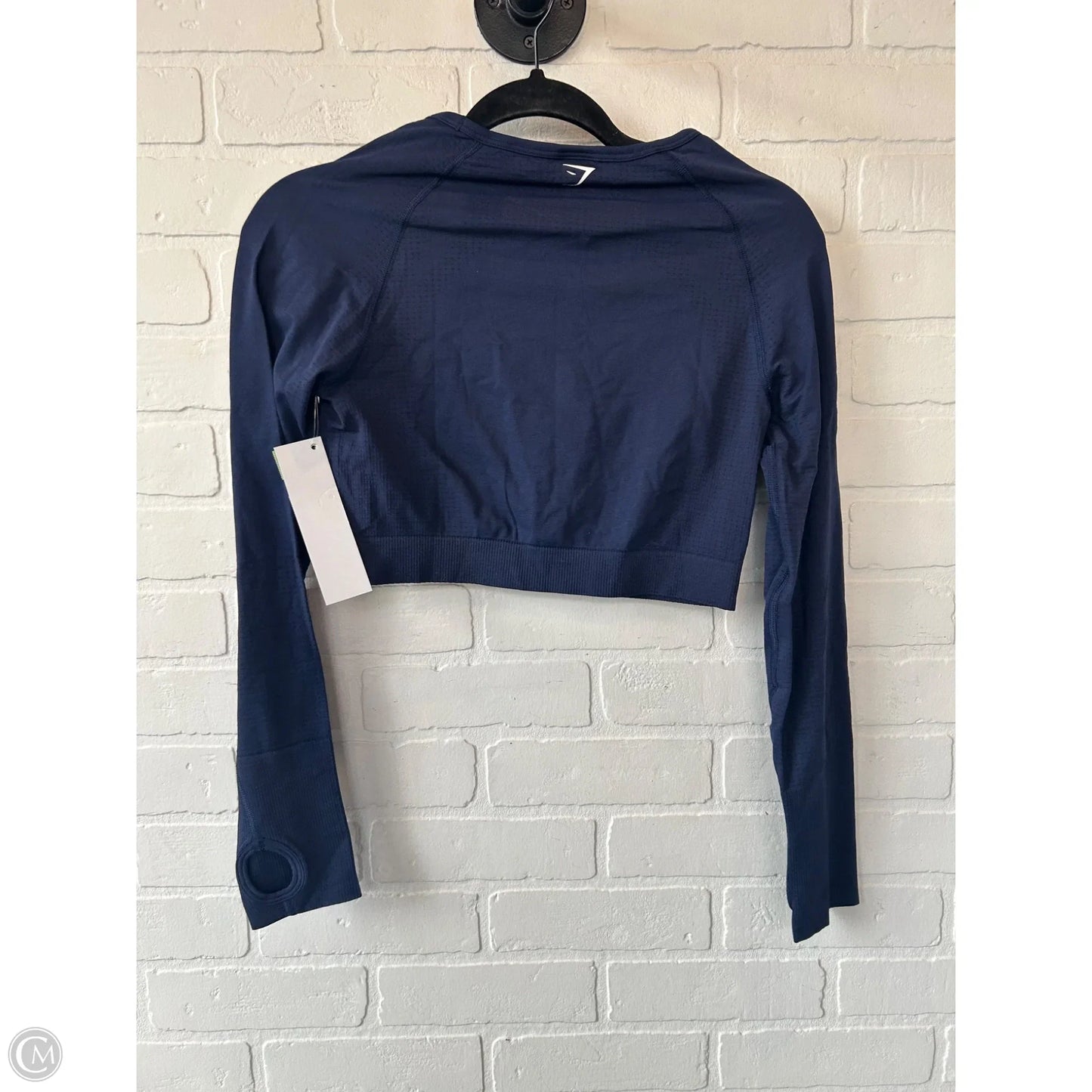 Athletic Top Long Sleeve Crewneck By Gym Shark In Blue, Size: L