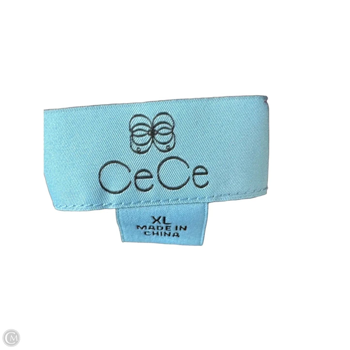 Blouse Long Sleeve By Cece In Black & Purple, Size: Xl