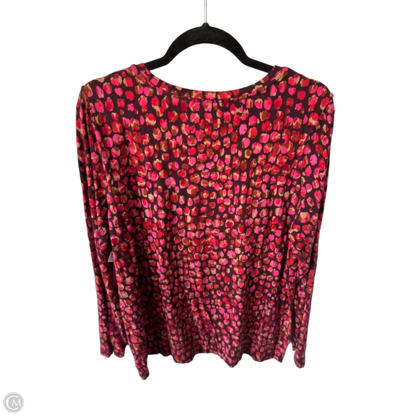 Top Long Sleeve By Chicos In Purple & Red, Size: Xl