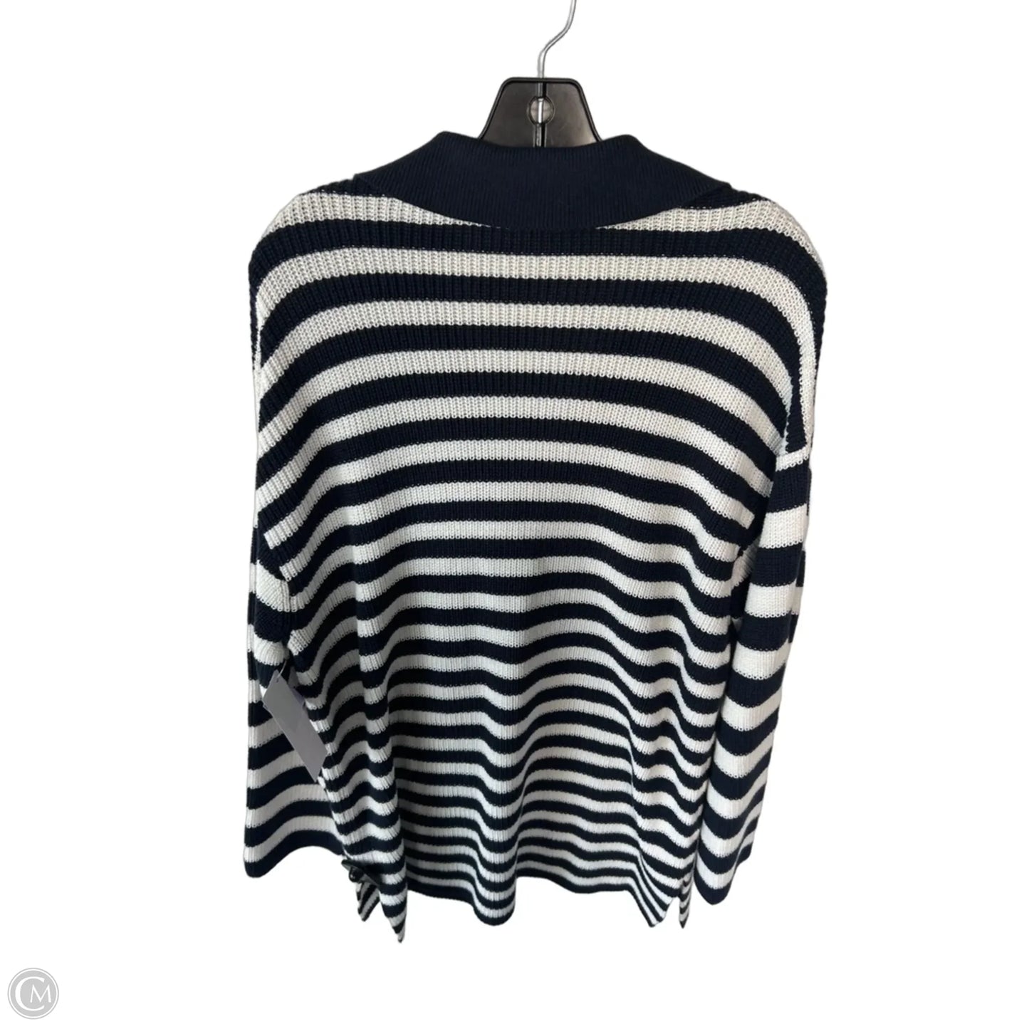 Sweater By Loft In Blue & White, Size: Xl