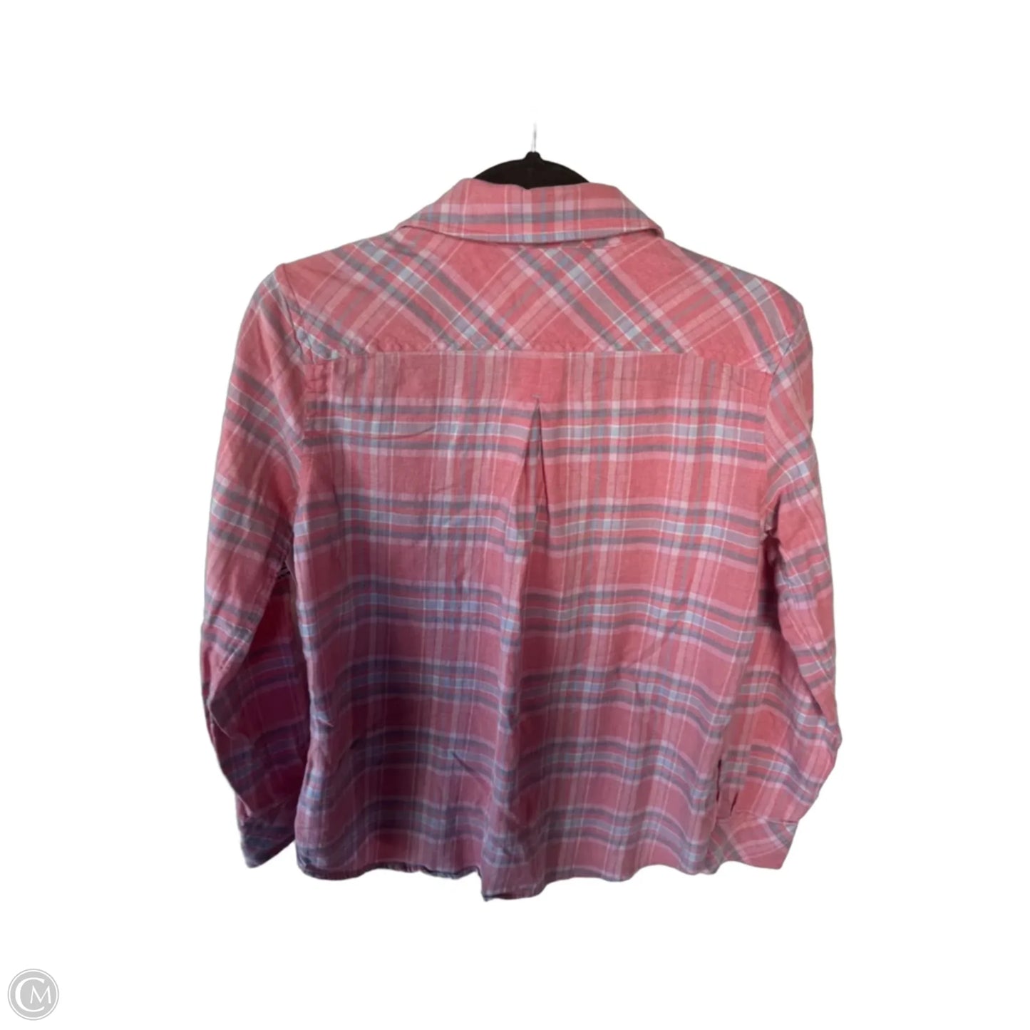 Blouse Long Sleeve By Vineyard Vines In Pink & White, Size: S