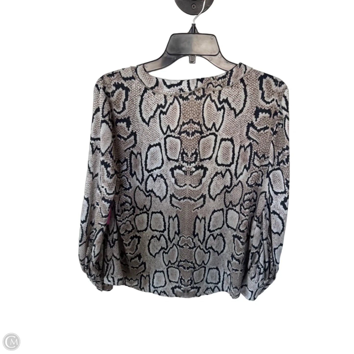 Blouse Long Sleeve By Cabi In Snakeskin Print, Size: M