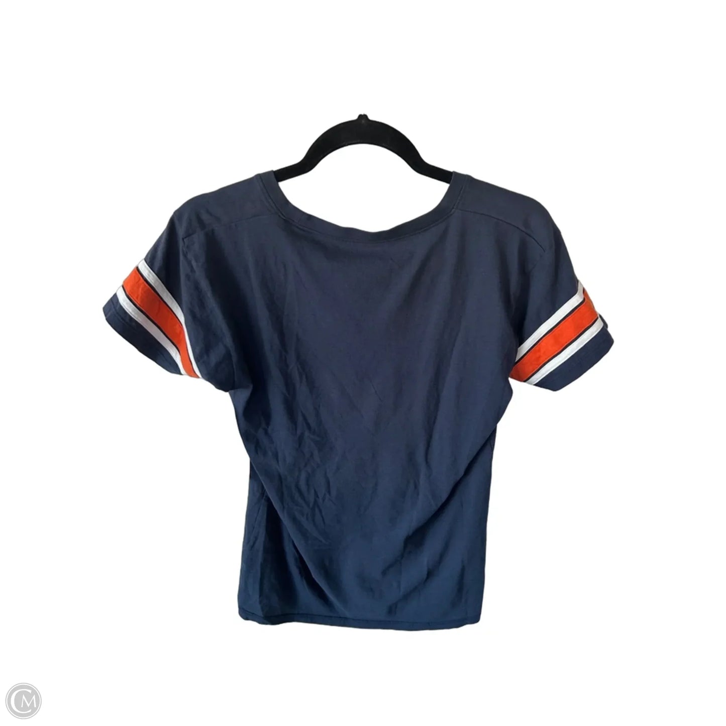 Top Short Sleeve By Nfl In Blue & Orange, Size: L