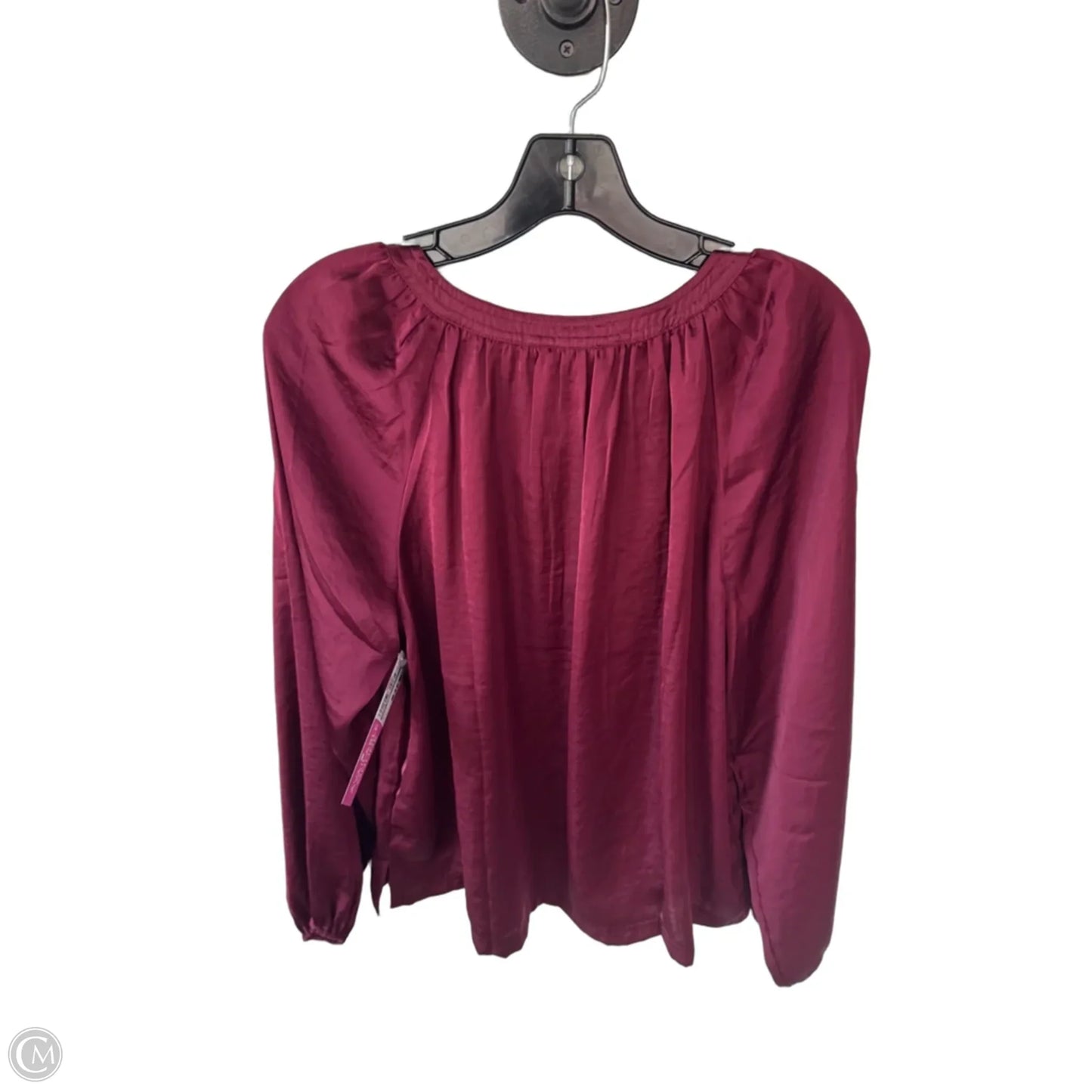Blouse Long Sleeve By Lucky Brand In Red, Size: M