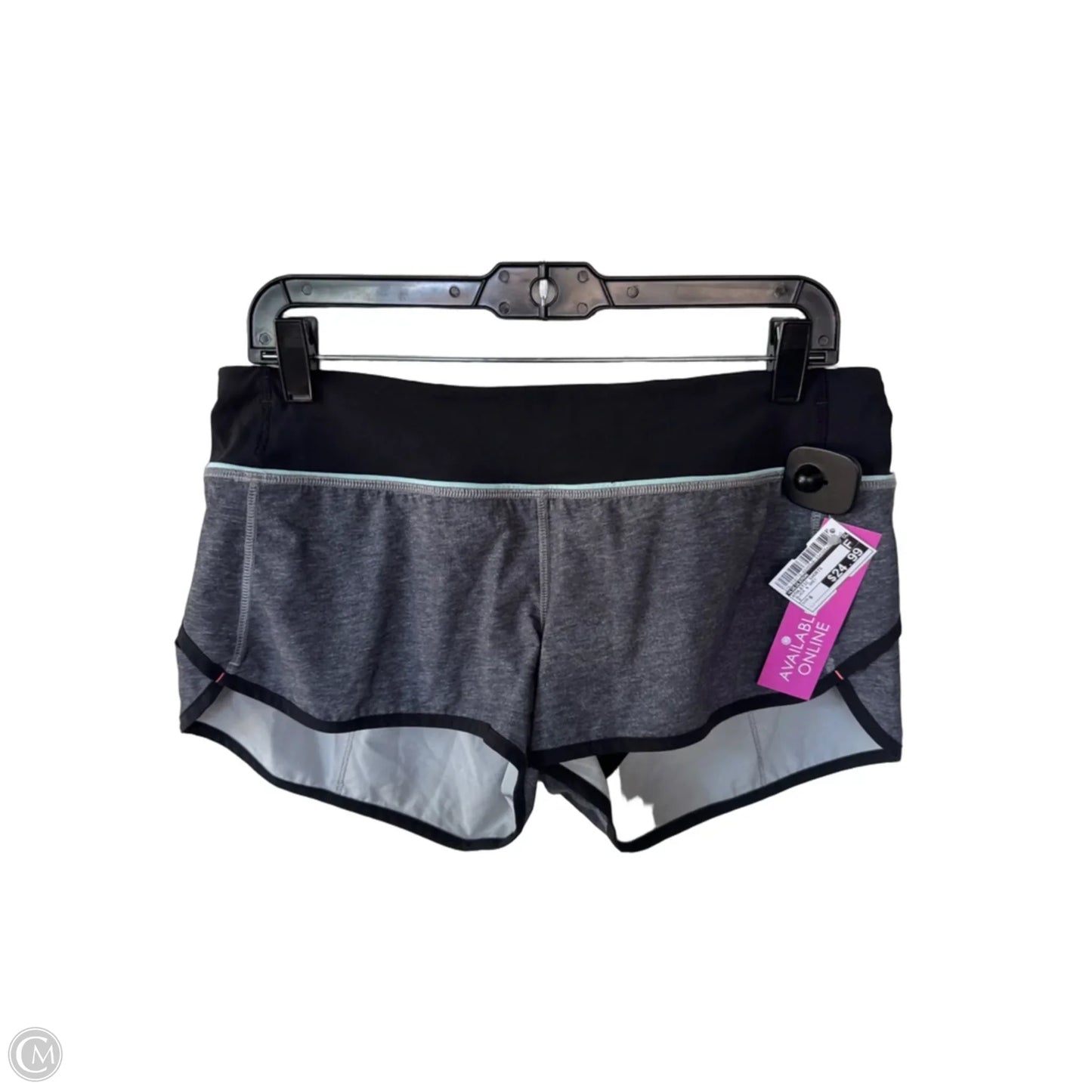 Athletic Shorts By Lululemon In Black & Grey, Size: 8