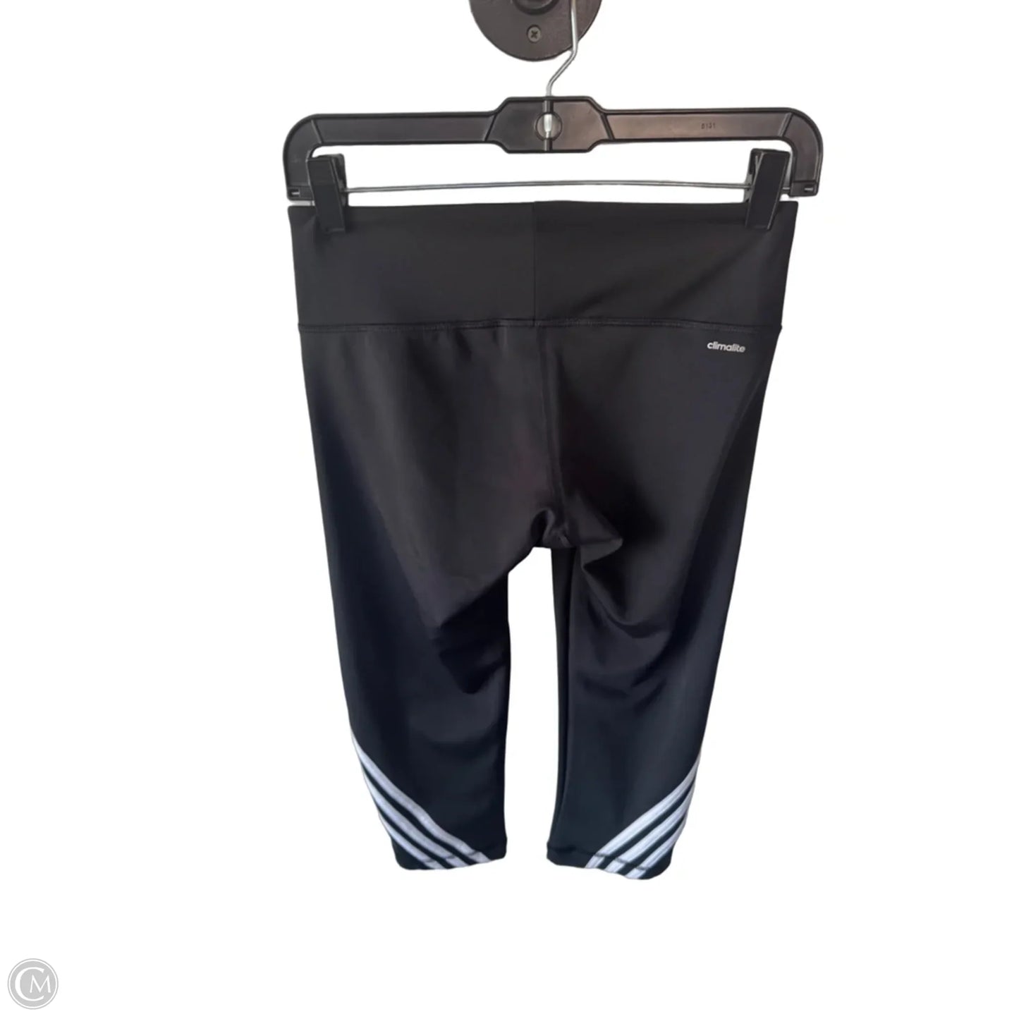 Athletic Leggings Capris By Adidas In Black & White, Size: M