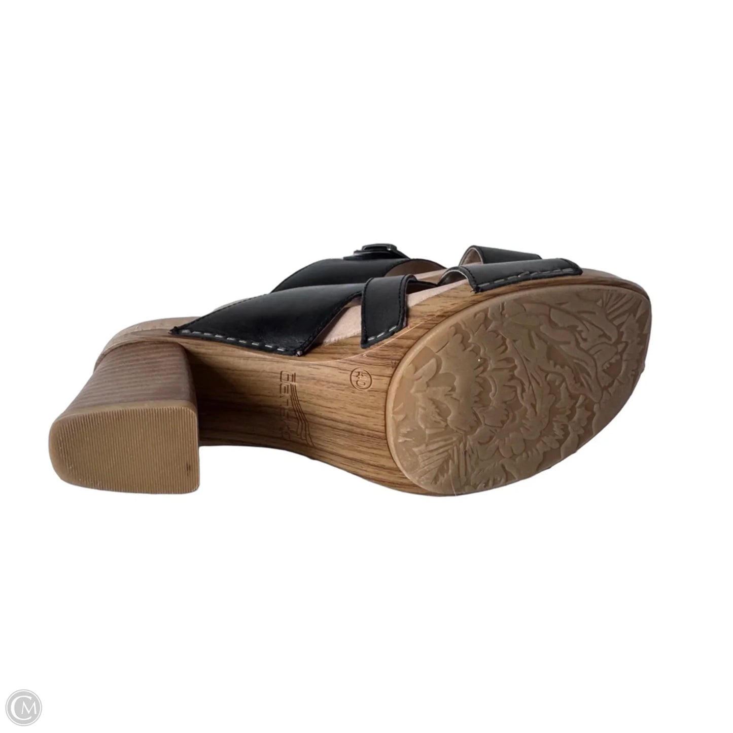 Sandals Heels Block By Dansko In Black & Brown, Size: 9