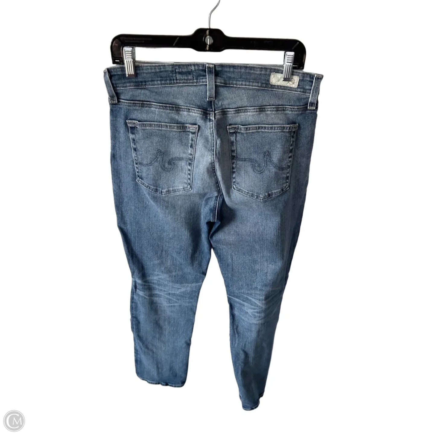 Jeans Straight By Ag Jeans In Blue Denim, Size: 12