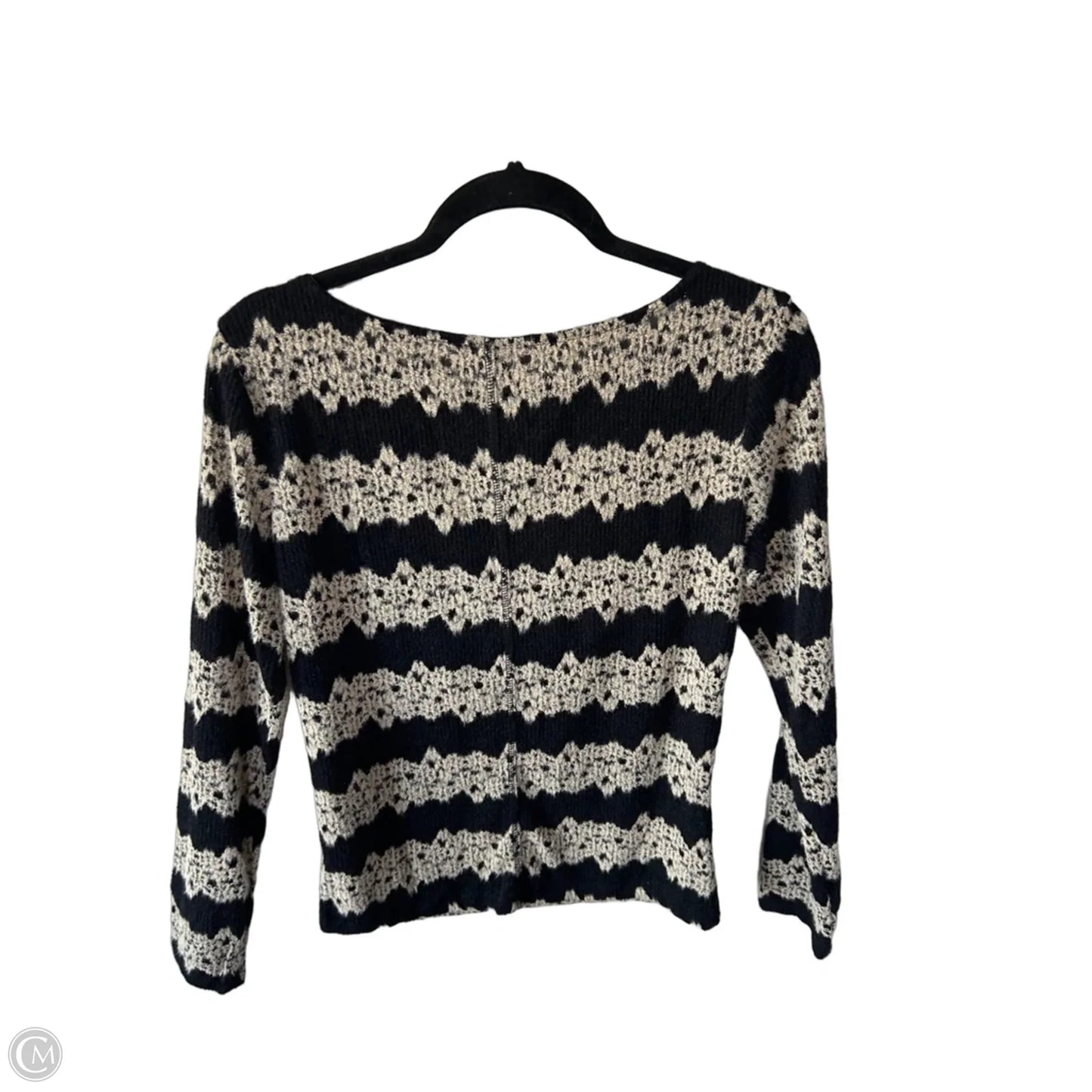 Sweater By Mystree In Black & Cream, Size: M