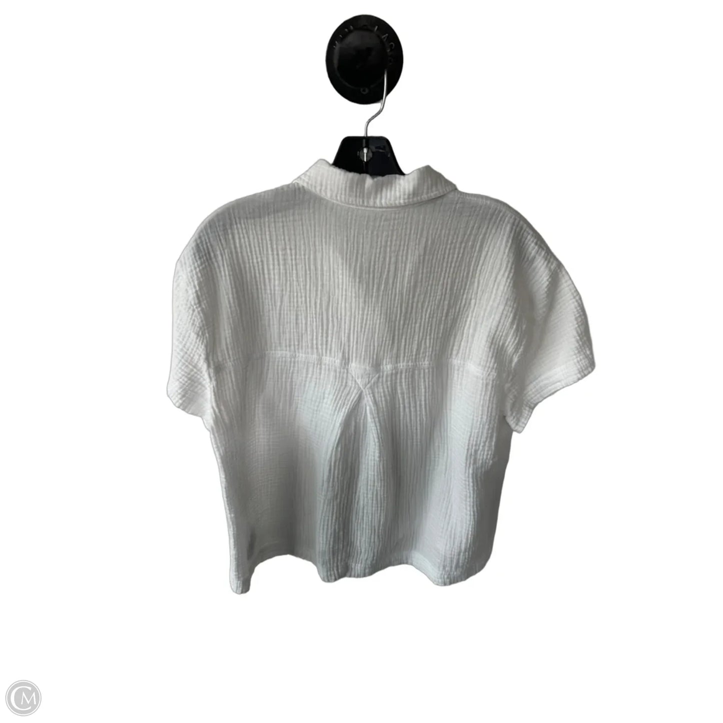 Blouse Short Sleeve By Madewell In White, Size: S