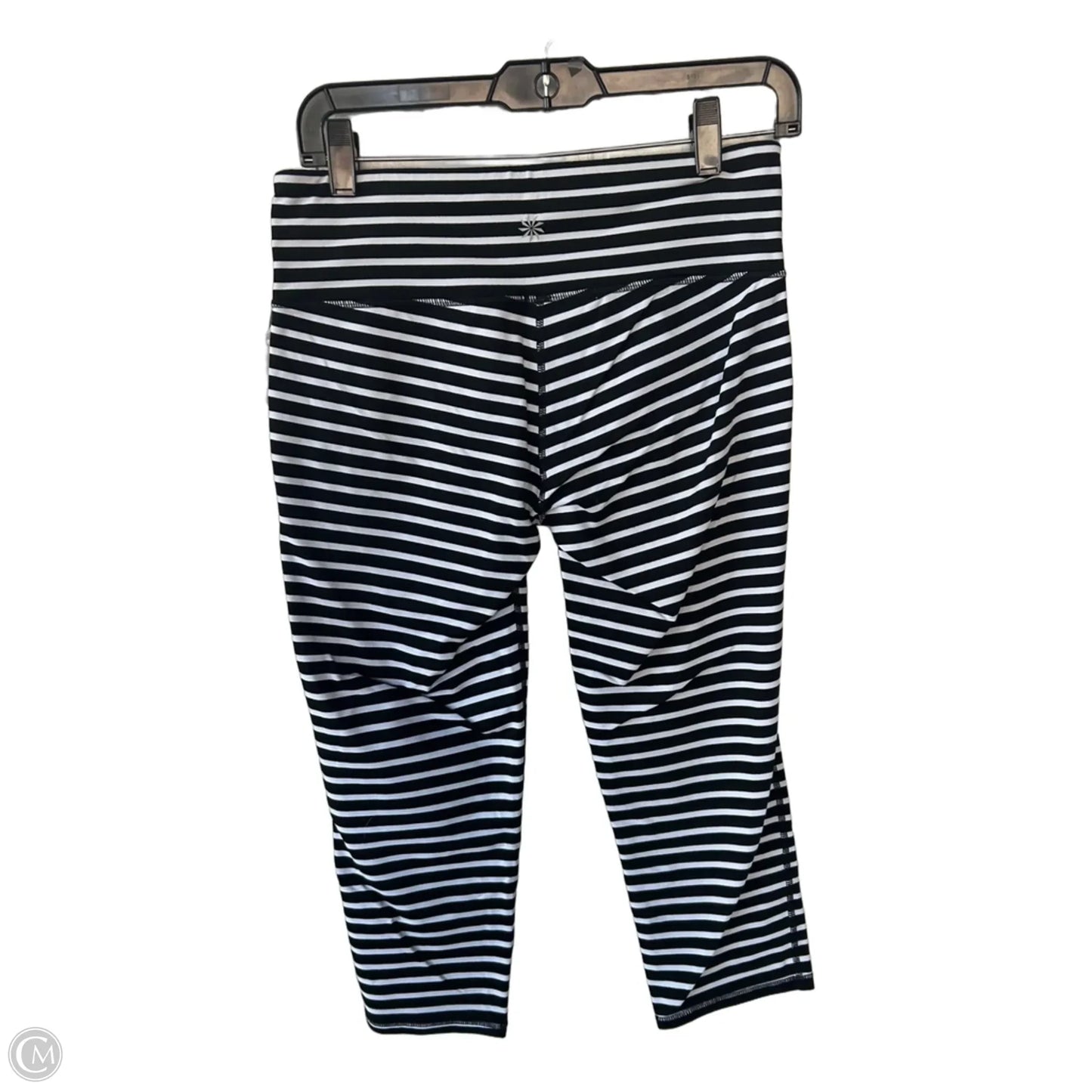 Athletic Leggings Capris By Athleta In Black & White, Size: M