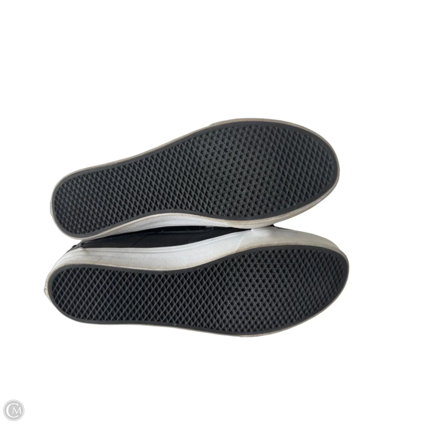 Shoes Sneakers By Vans In Black & Silver, Size: 9.5