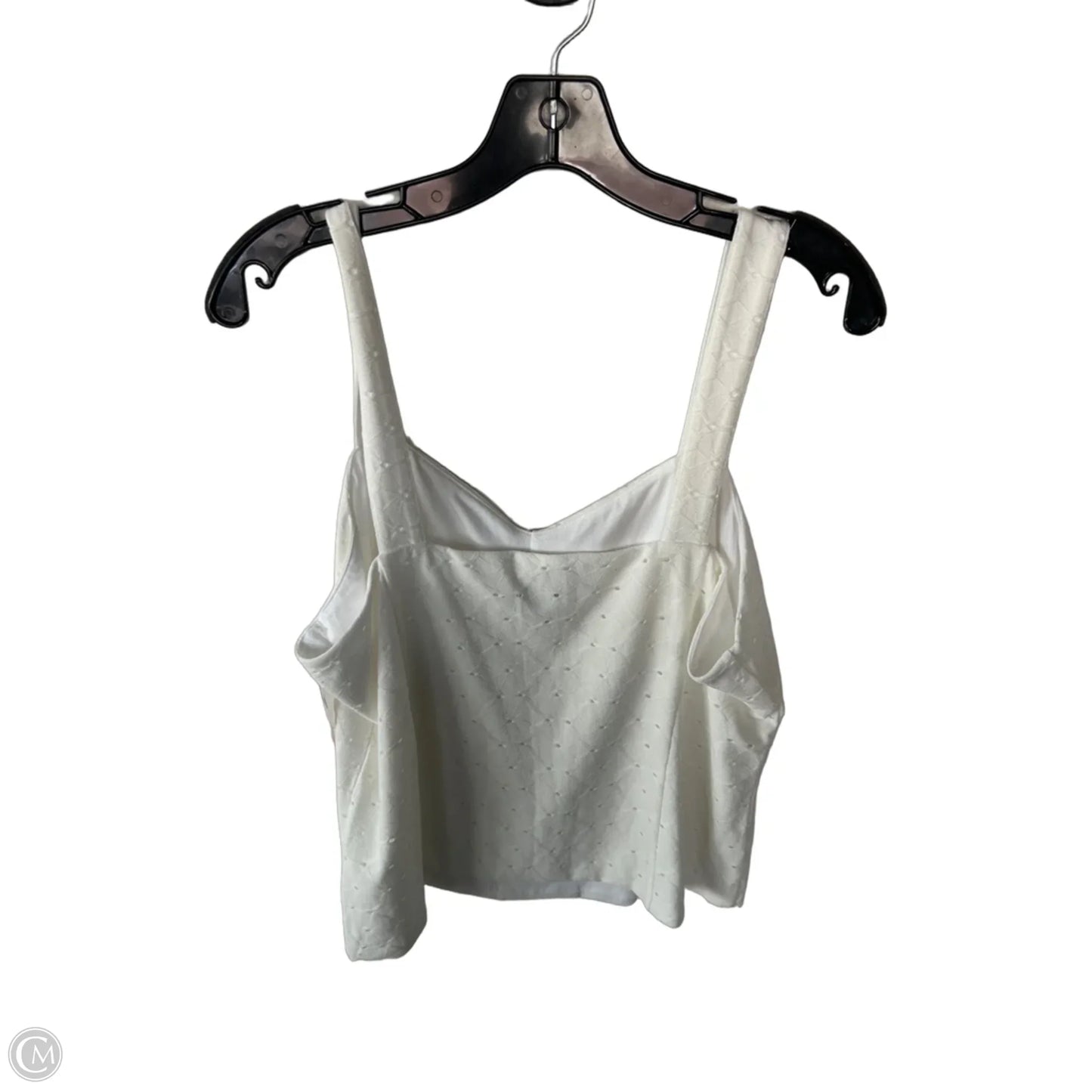 Blouse Sleeveless By Cabi In White, Size: Xl
